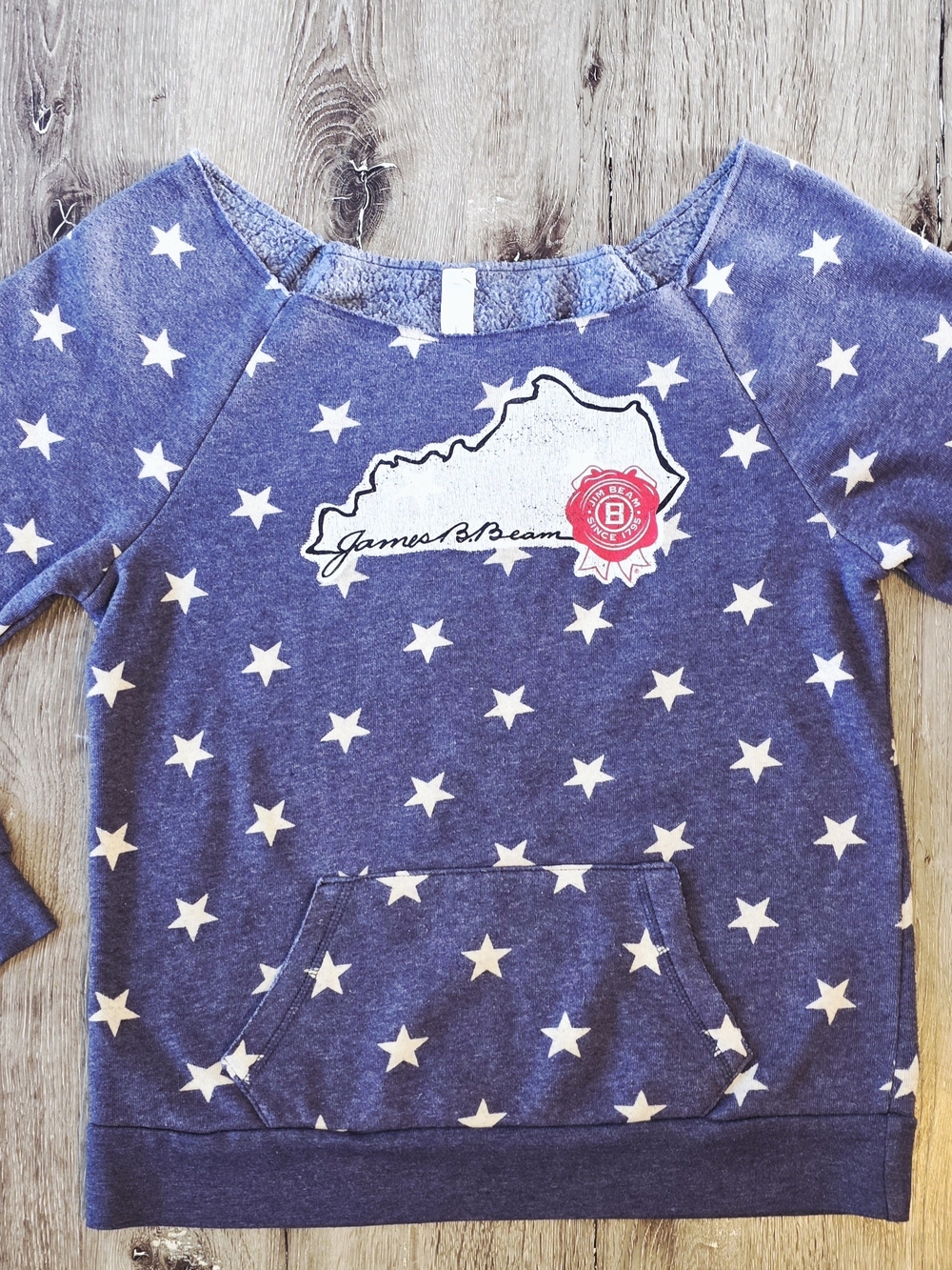 Jim Beam off shoulder sweatshirt